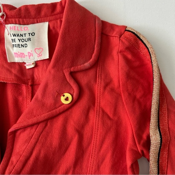 Mim-pi Orange Blazer Size 104 (4 years) Girls - Picture 7 of 11